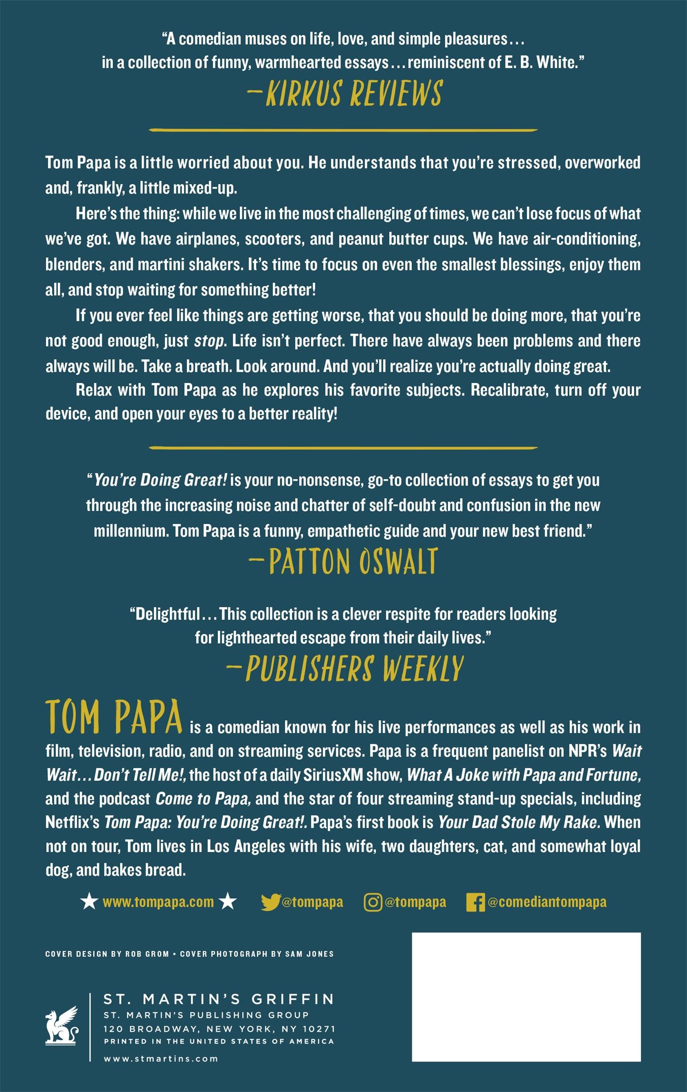 Rückseitencover You're Doing Great!