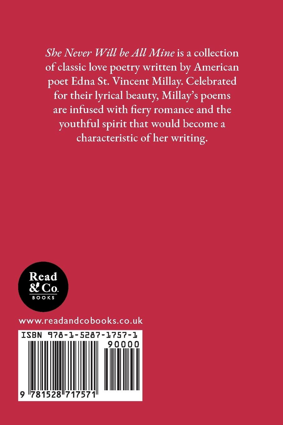 Rückseitencover She Never Will Be All Mine - Poems of the Heart