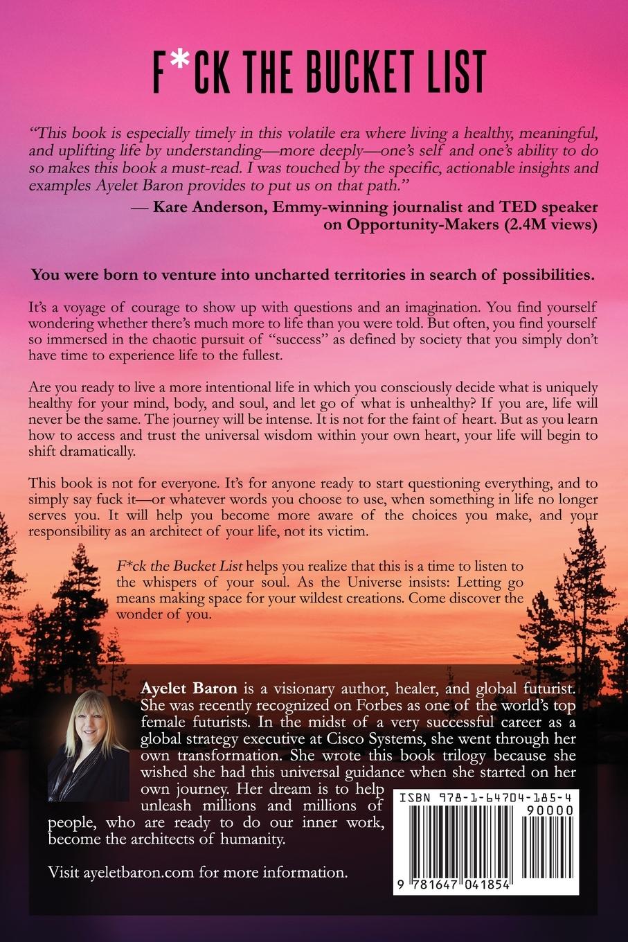 Rückseitencover F*ck the Bucket List for the Soul