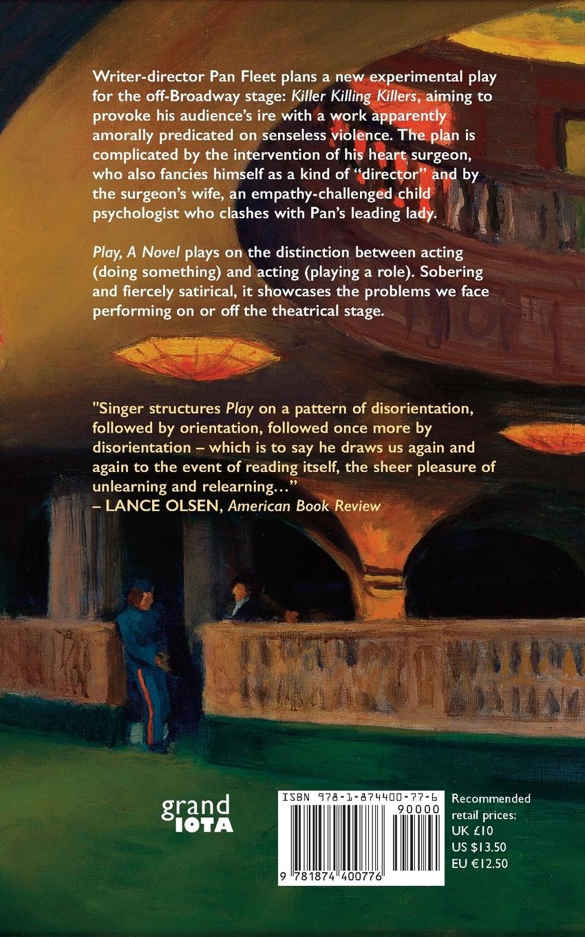 Rückseitencover Play, A Novel