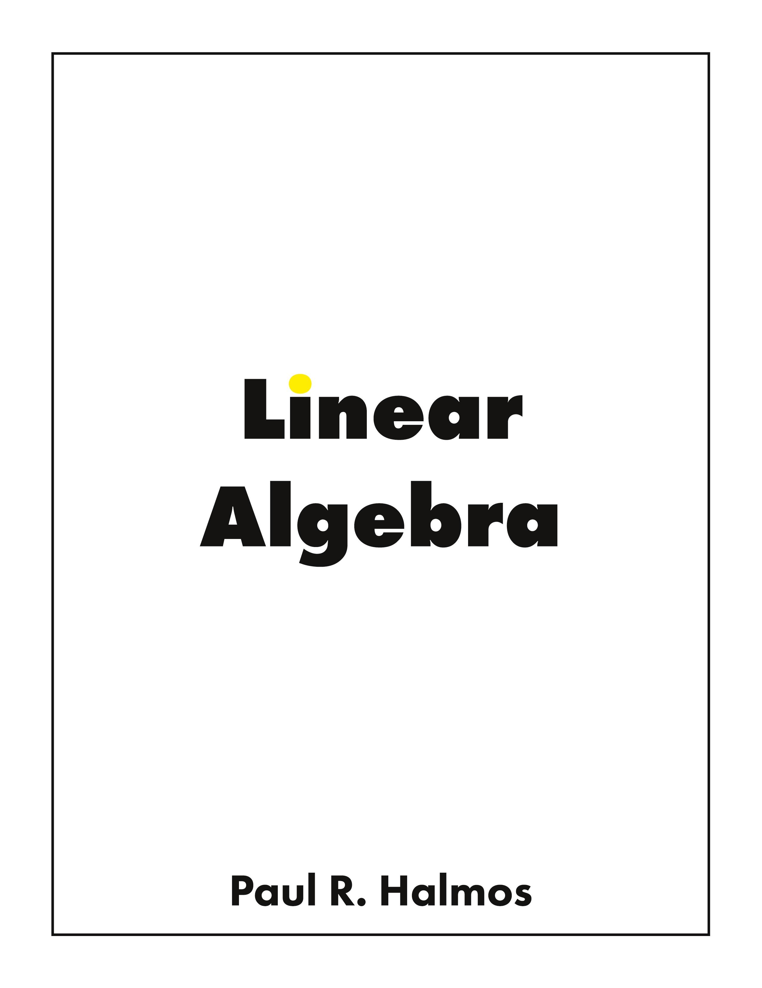 Vorderes Coverbild Linear Algebra