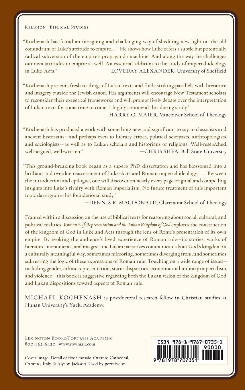 Rückseitencover Roman Self-Representation and the Lukan Kingdom of God