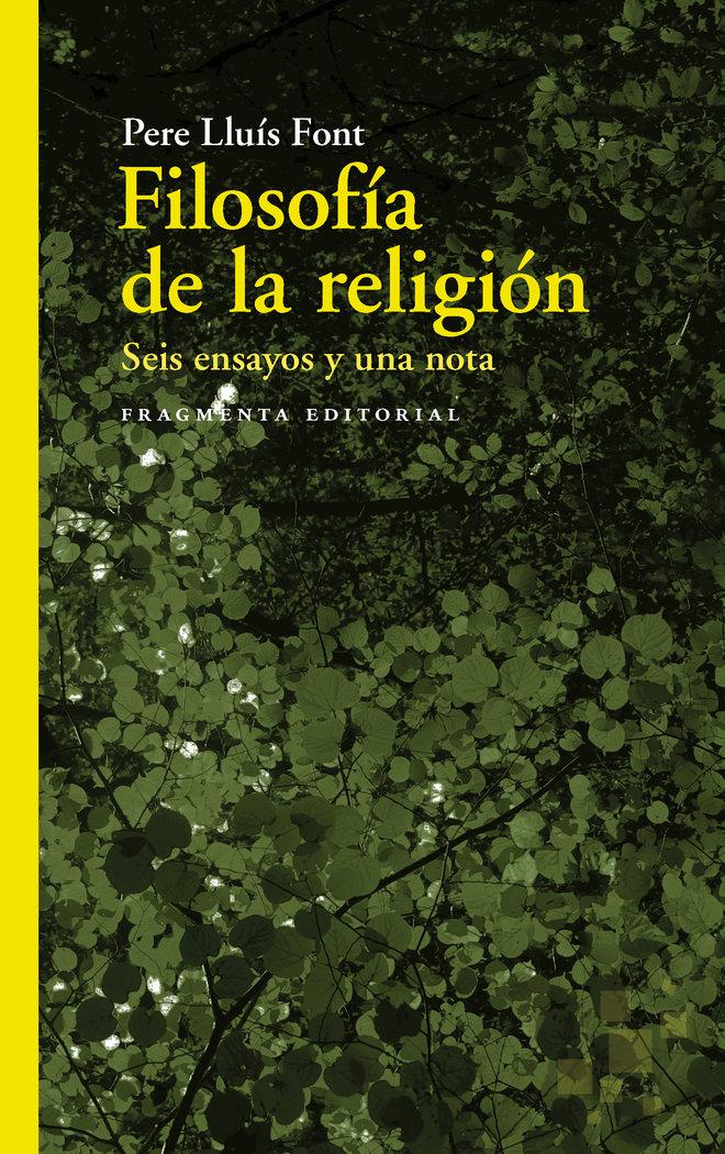 Vorderes Coverbild Filosofía de la religión : Seis ensayos y una nota