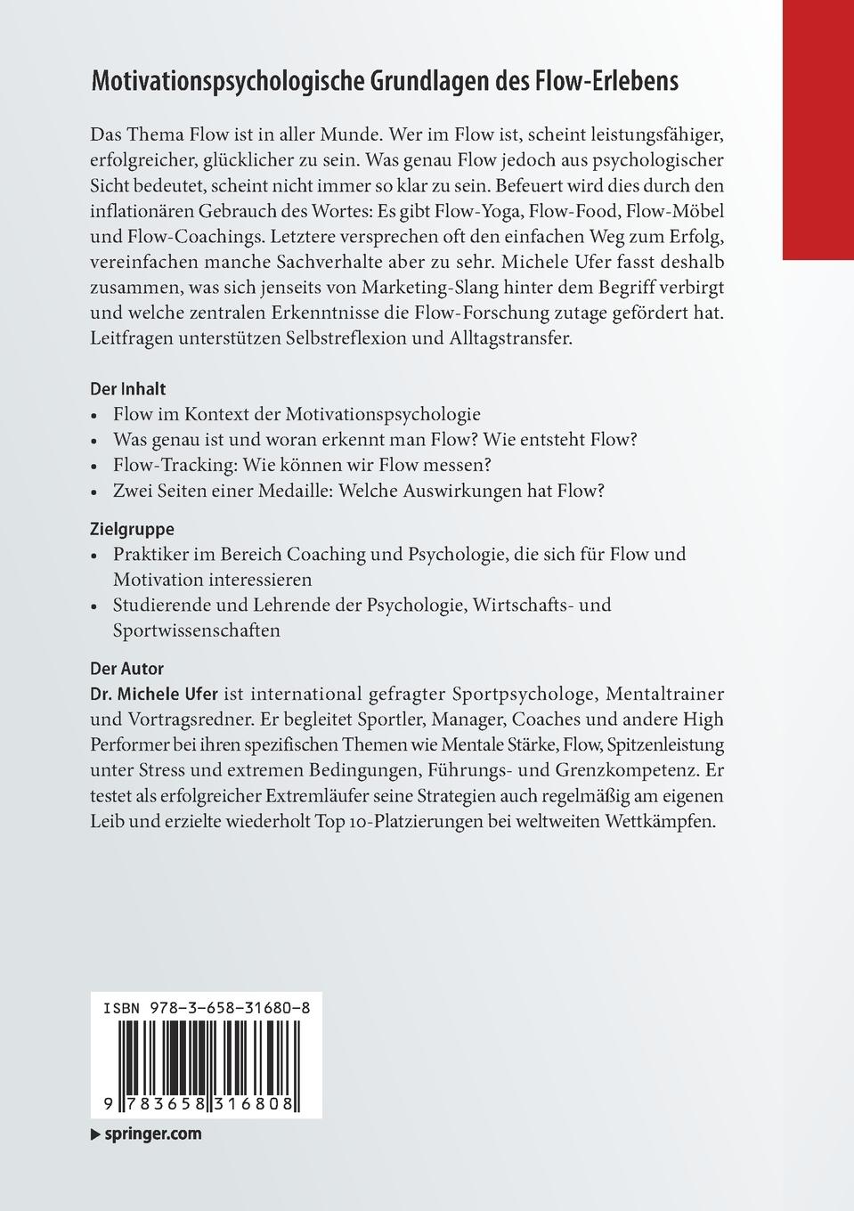 Rückseitencover Motivationspsychologische Grundlagen des Flow-Erlebens