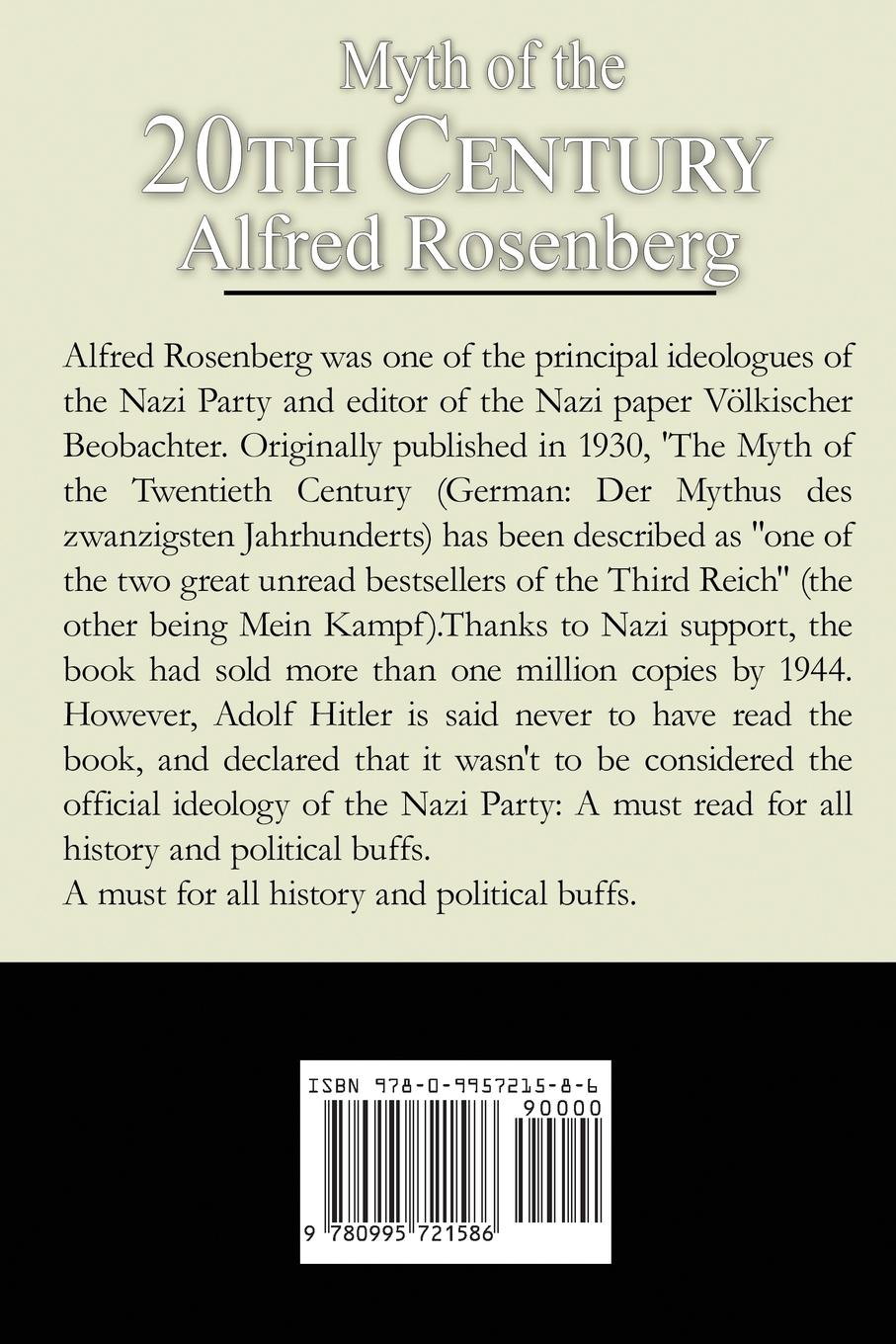 Rückseitencover The Myth of the 20th Century
