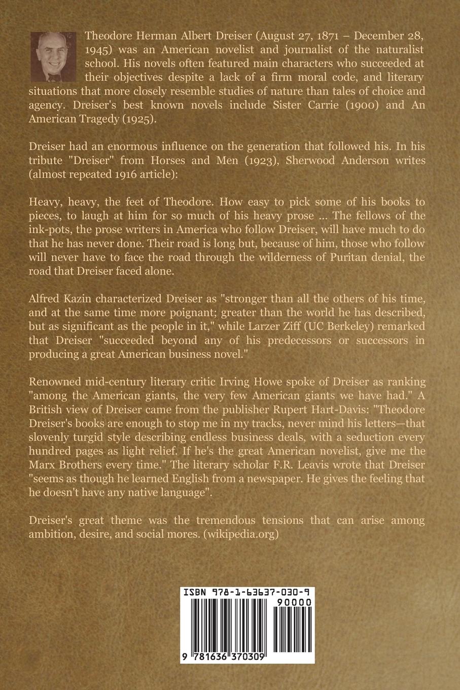 Rückseitencover Sister Carrie