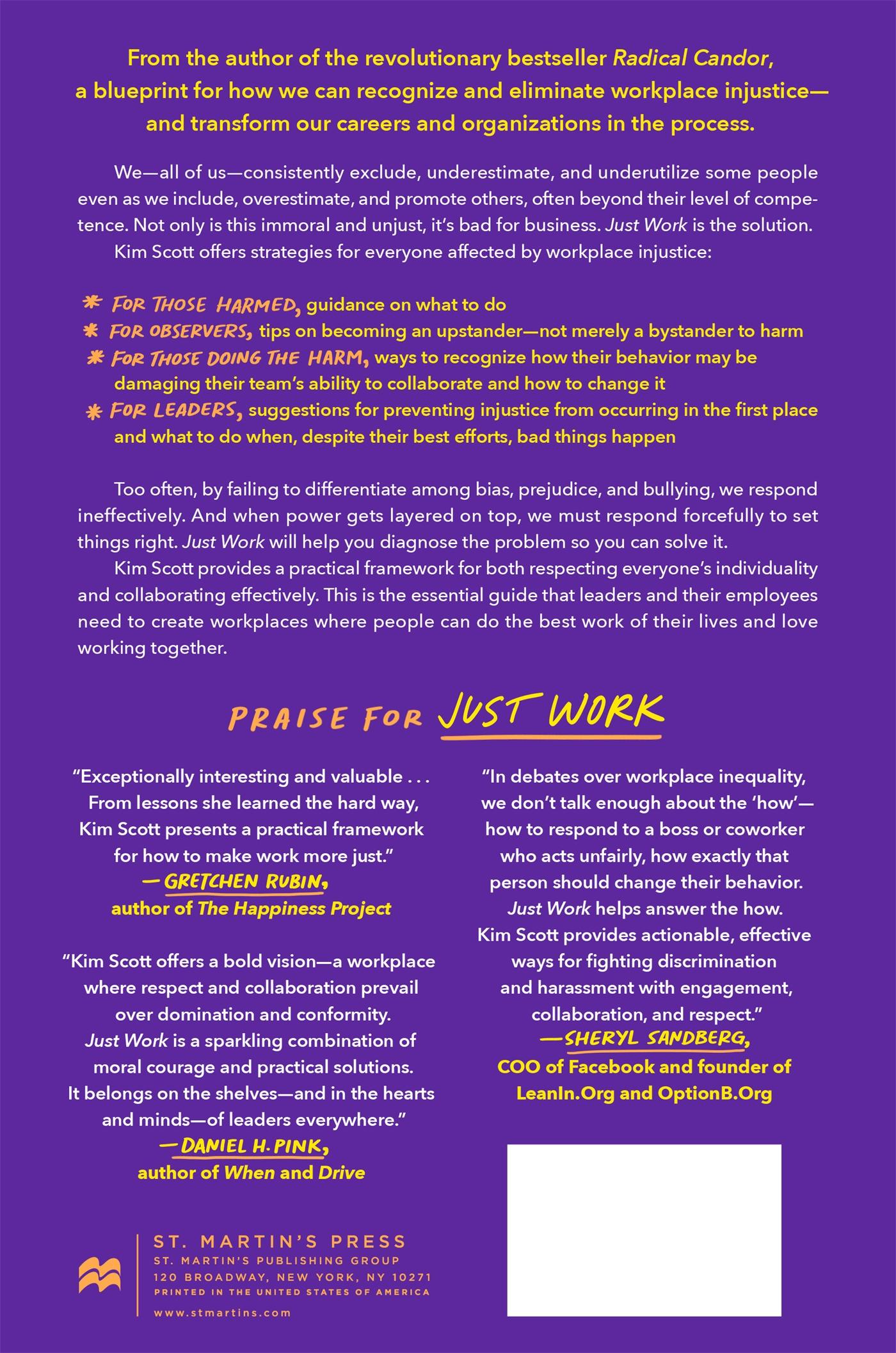 Rückseitencover Just Work