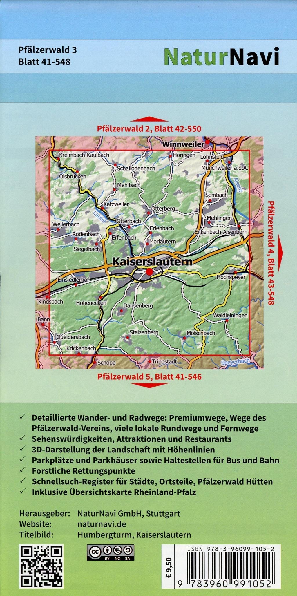 Beispielinhalt (Bild) Pfälzerwald 3. Blatt 41-548, 1 : 25 000