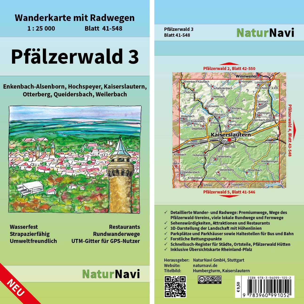 Vorderes Coverbild Pfälzerwald 3. Blatt 41-548, 1 : 25 000