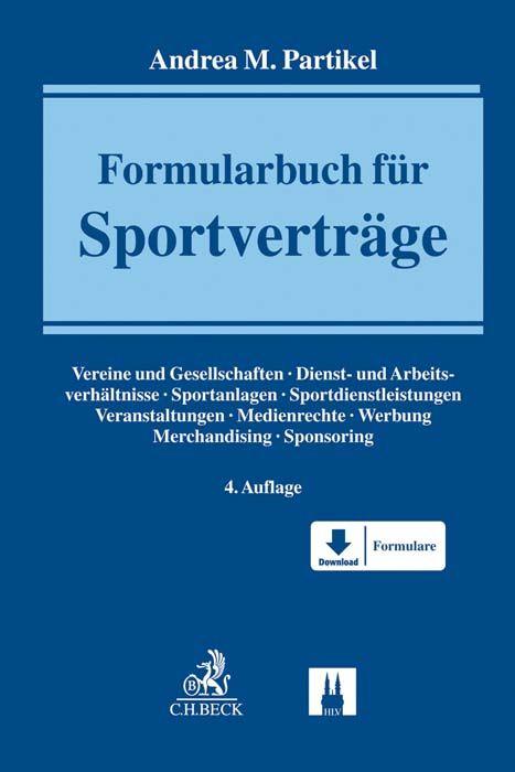 Vorderes Coverbild Formularbuch für Sportverträge