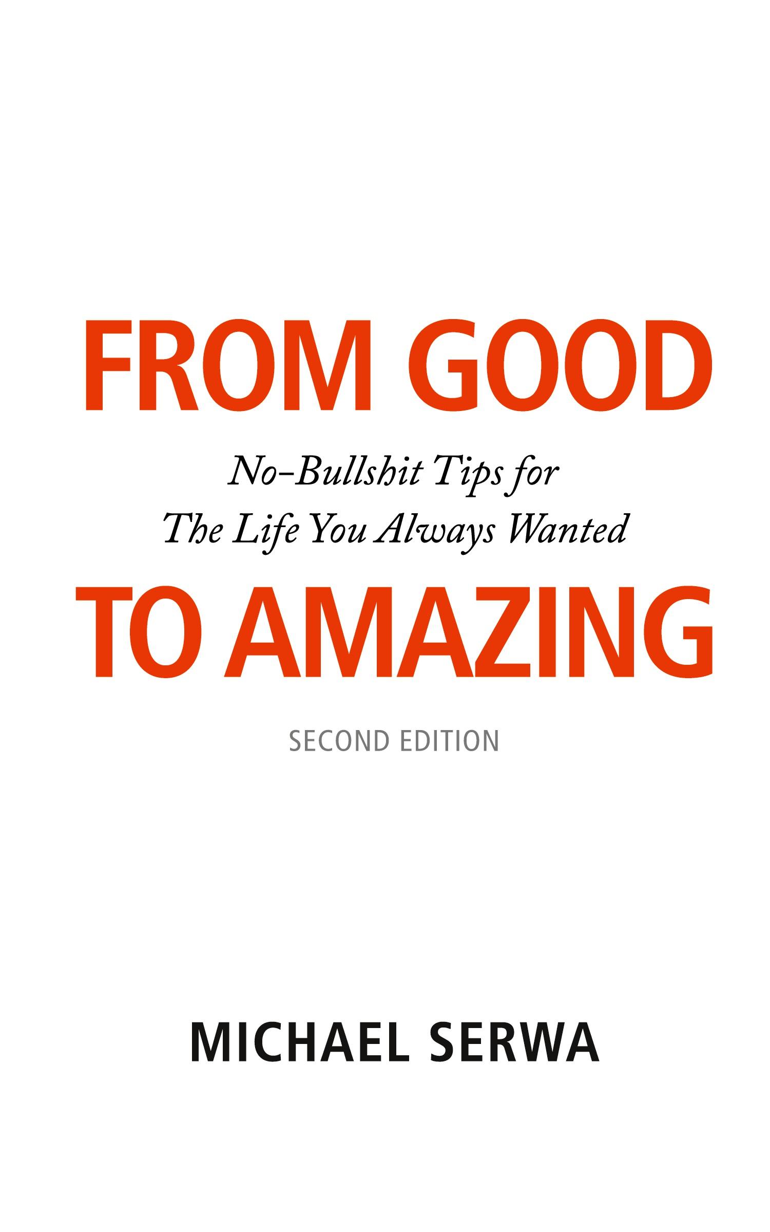 Vorderes Coverbild From Good to Amazing