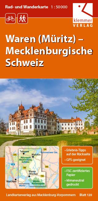Vorderes Coverbild Waren (Müritz) ? Mecklenburgische Schweiz 1 : 50 000 Rad- und Wanderkarte