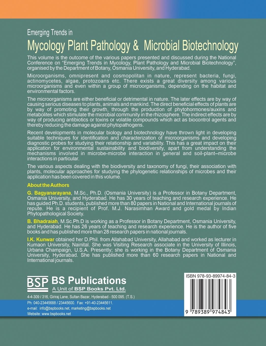 Rückseitencover Mycology, Plant Pathology, & Microbial Biotechnology