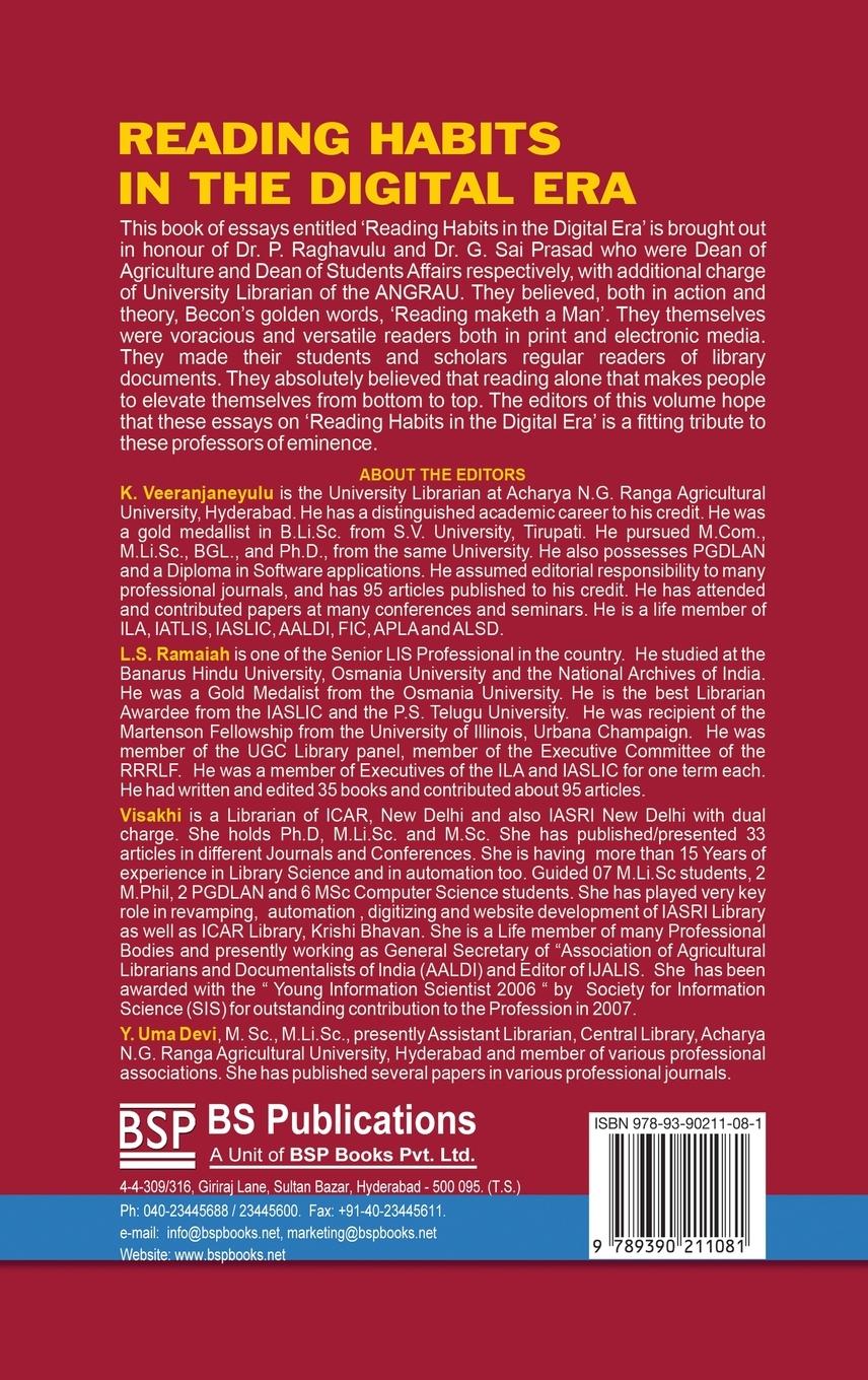 Rückseitencover Reading Habits in The Digital ERA