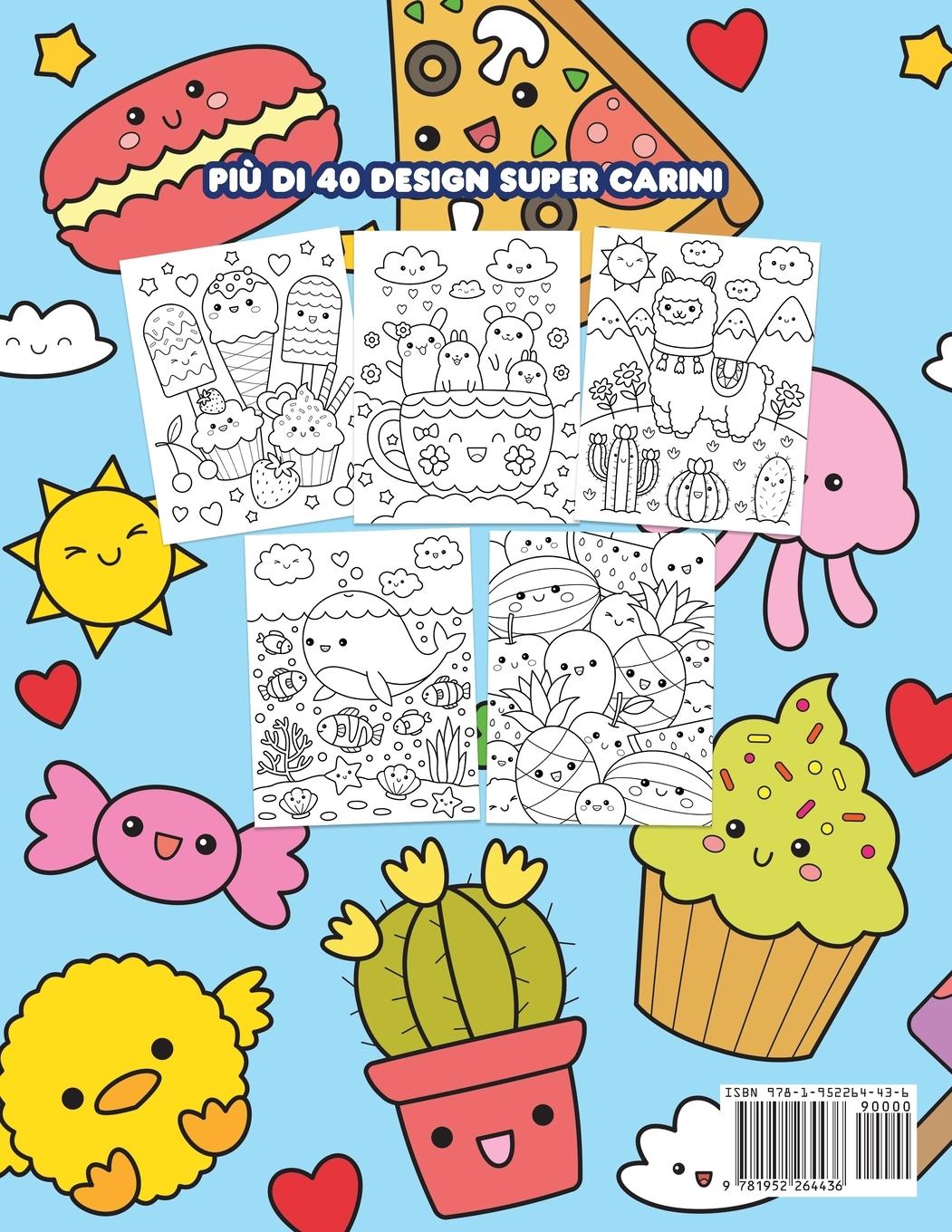 Rückseitencover Kawaii libro da colorare