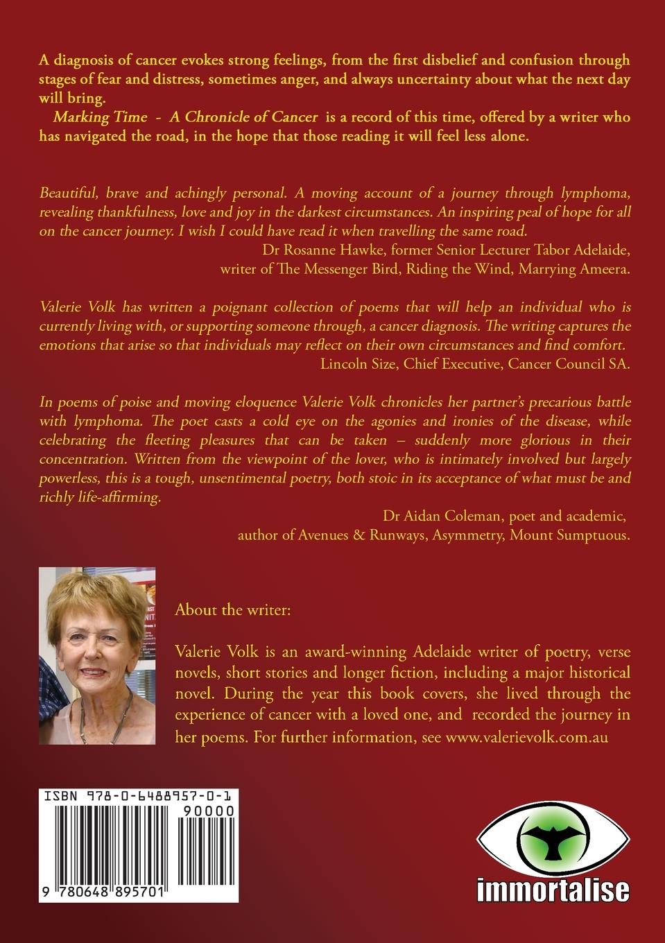 Rückseitencover Marking Time; A Chronicle of Cancer