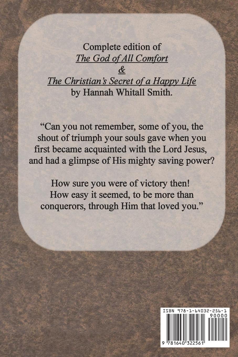 Rückseitencover Hannah Whitall Smith Treasury - The God of All Comfort & The Christian's Secret of a Happy Life