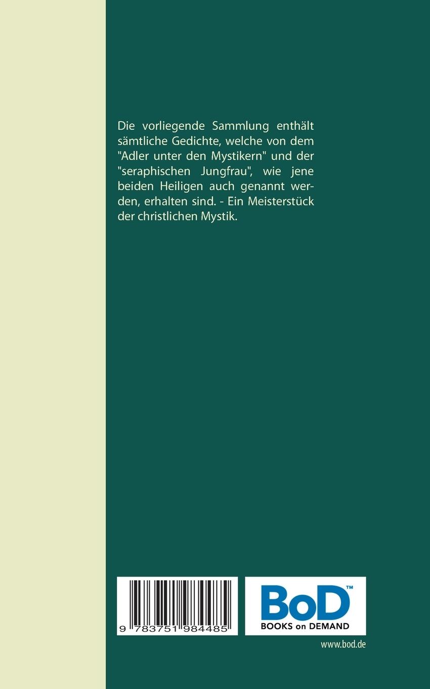 Rückseitencover An die ewige Schönheit - Sämtliche Gedichte