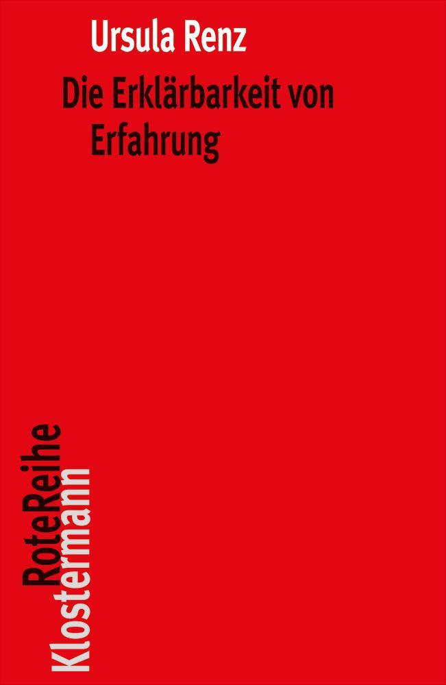 Vorderes Coverbild Die Erklärbarkeit von Erfahrung