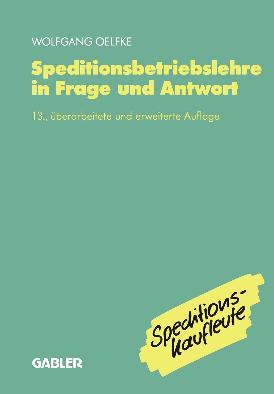 Vorderes Coverbild Speditionsbetriebslehre in Frage und Antwort