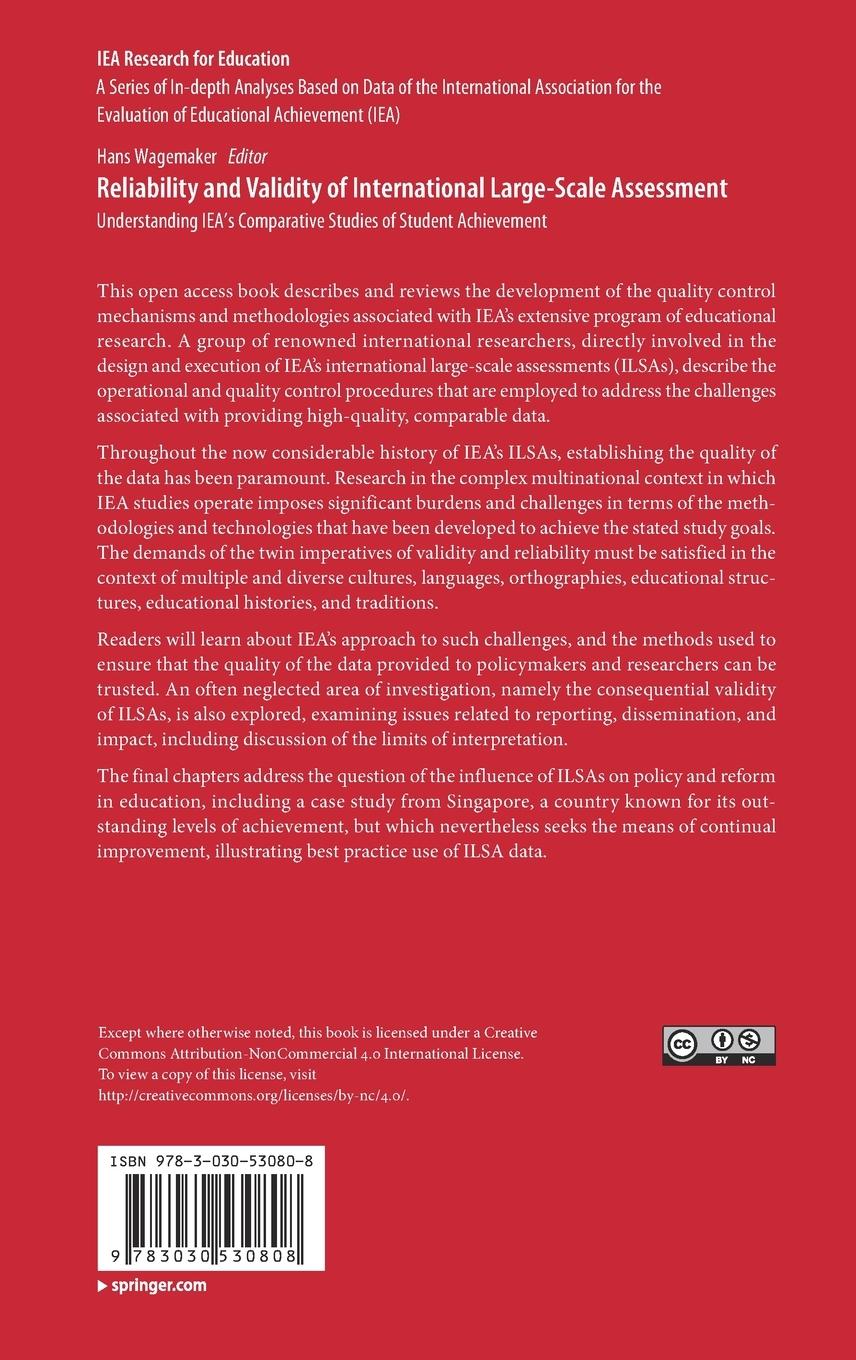 Rückseitencover Reliability and Validity of International Large-Scale Assessment
