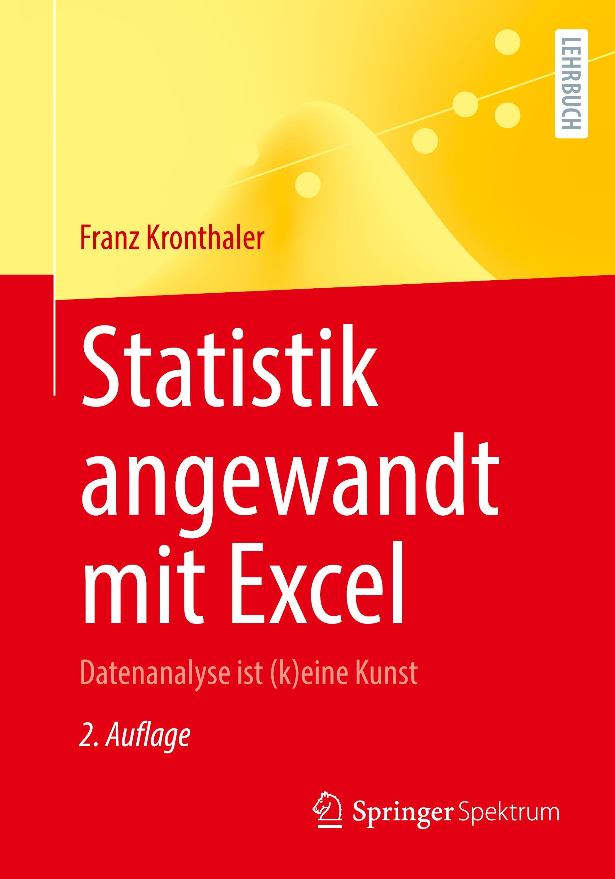 Vorderes Coverbild Statistik angewandt mit Excel