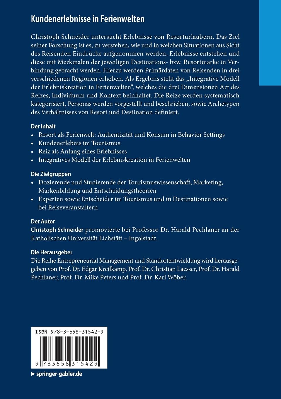 Rückseitencover Kundenerlebnisse in Ferienwelten
