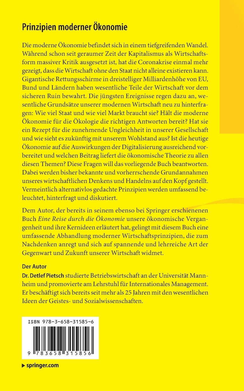 Rückseitencover Prinzipien moderner Ökonomie