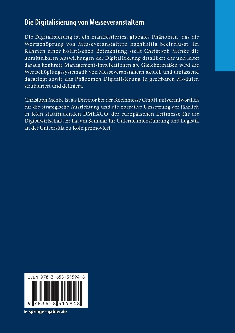 Rückseitencover Die Digitalisierung von Messeveranstaltern