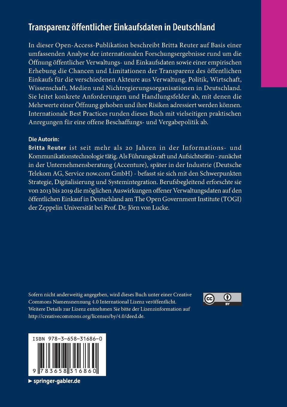 Rückseitencover Transparenz öffentlicher Einkaufsdaten in Deutschland