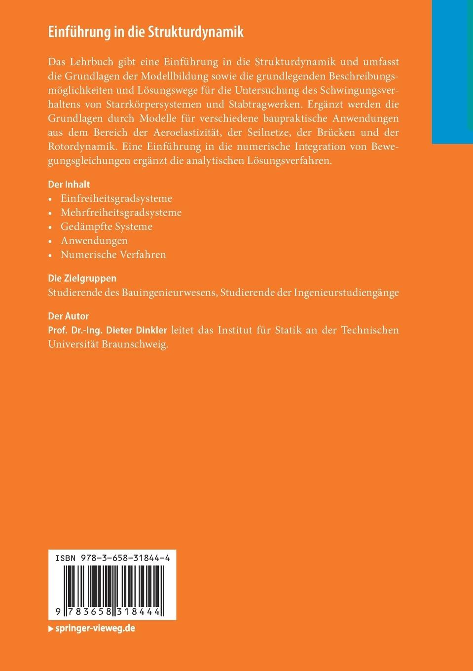 Rückseitencover Einführung in die Strukturdynamik