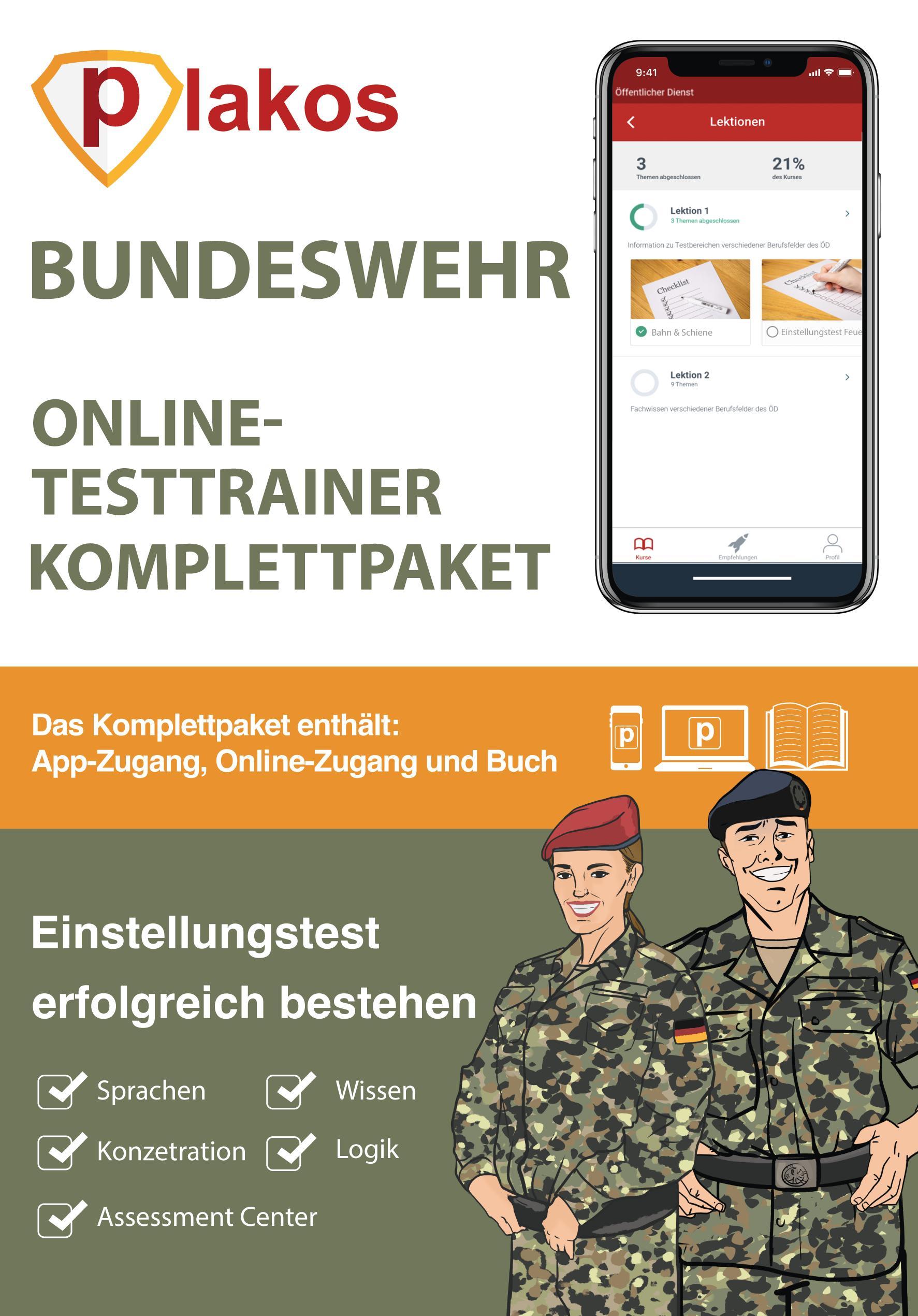 Vorderes Coverbild Bundeswehr Einstellungstest Komplettpaket