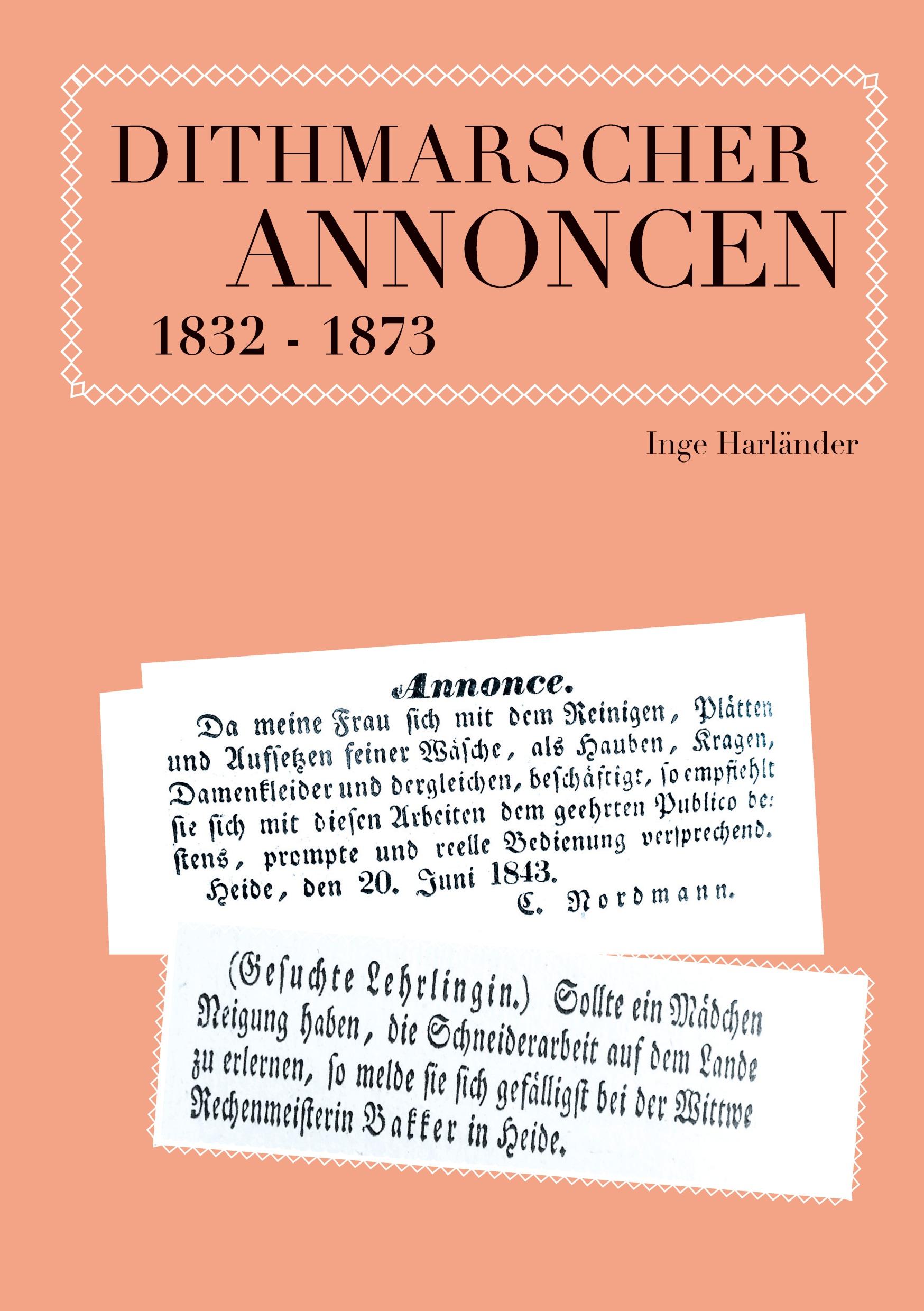 Vorderes Coverbild Dithmarscher Annoncen 1832 - 1873