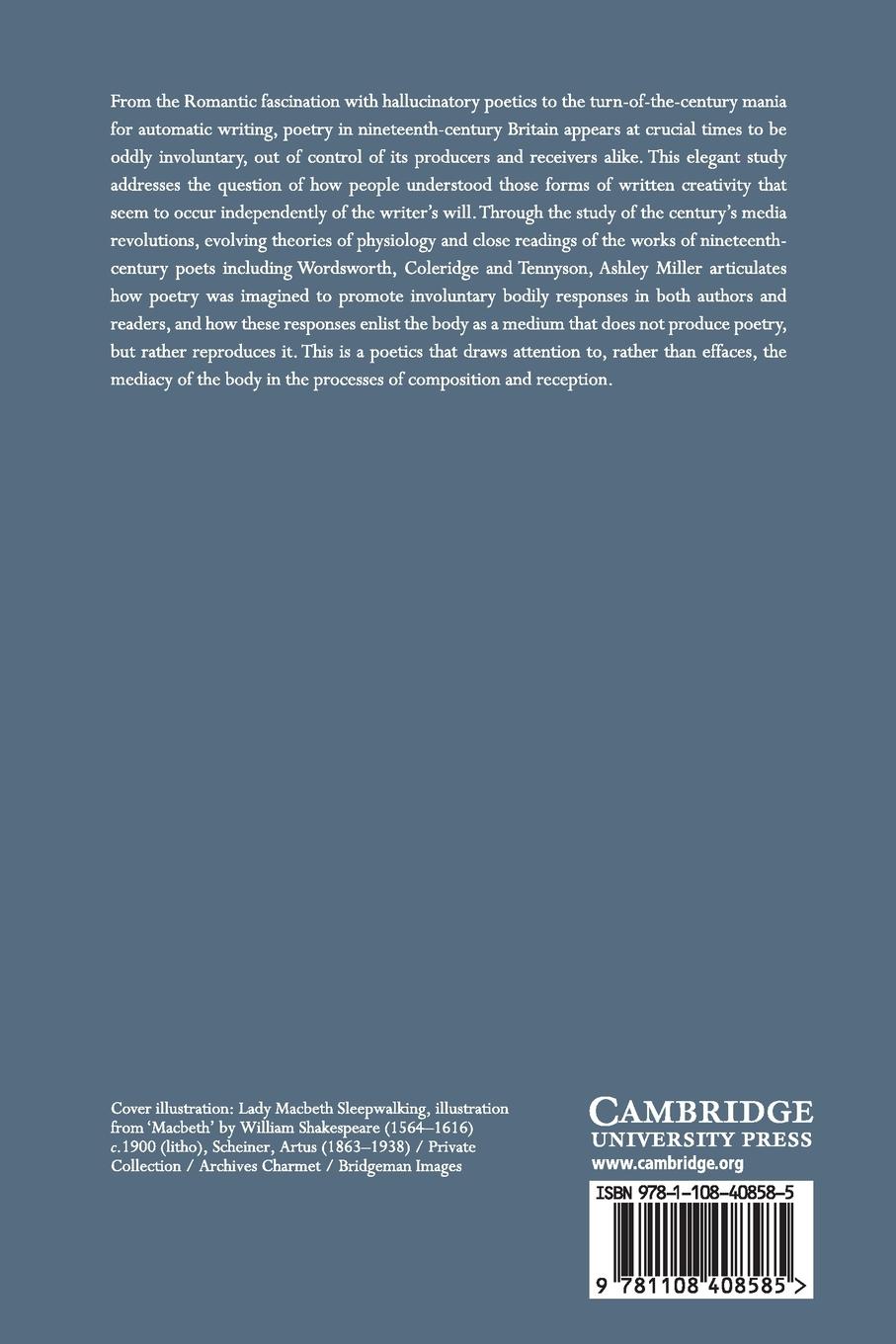 Rückseitencover Poetry, Media, and the Material Body