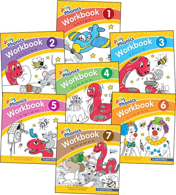 Vorderes Coverbild Jolly Phonics Workbooks 1-7