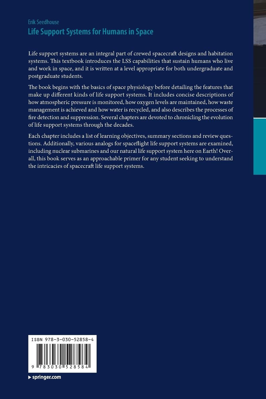 Rückseitencover Life Support Systems for Humans in Space