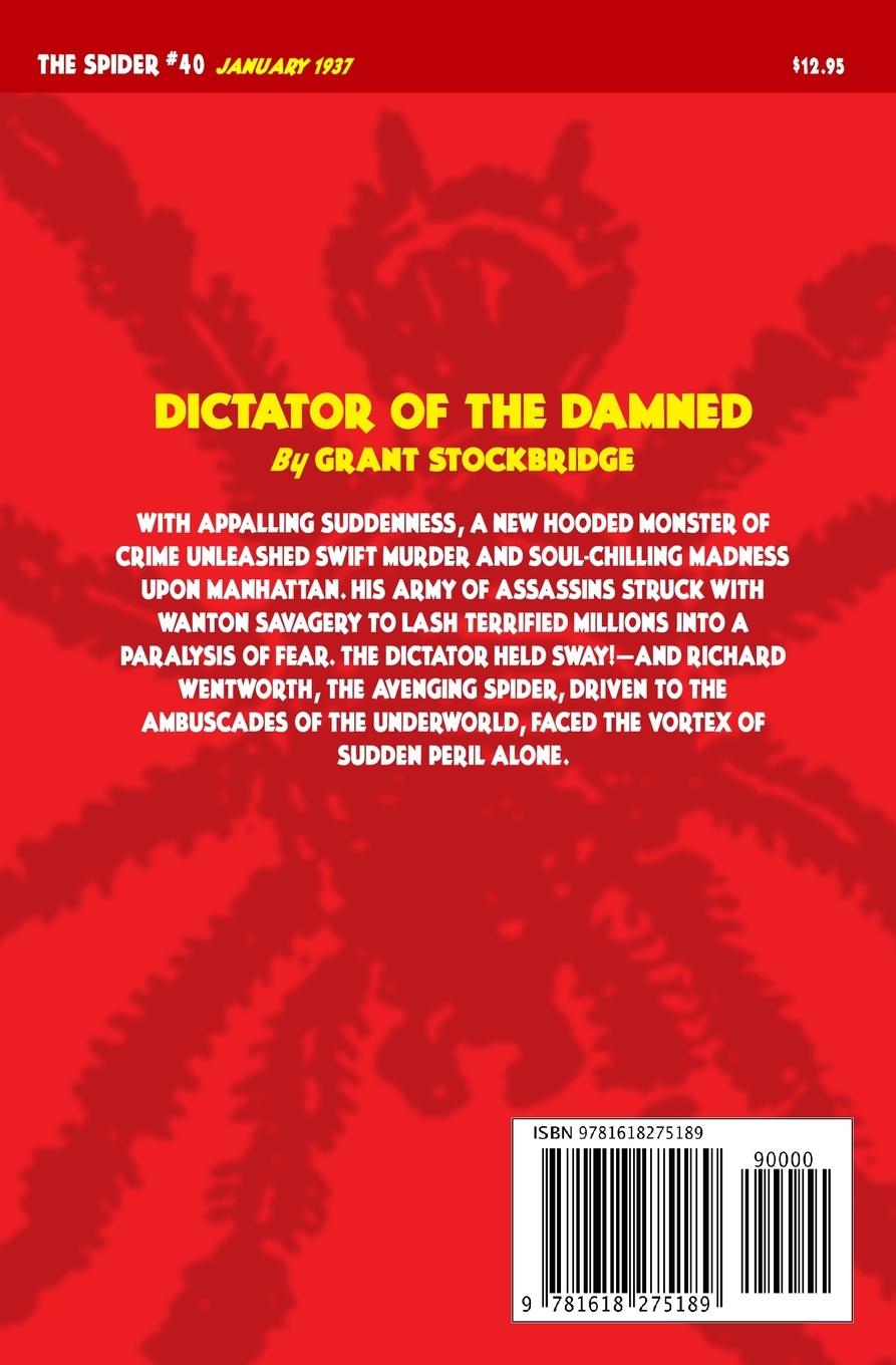 Rückseitencover The Spider #40: Dictator of the Damned