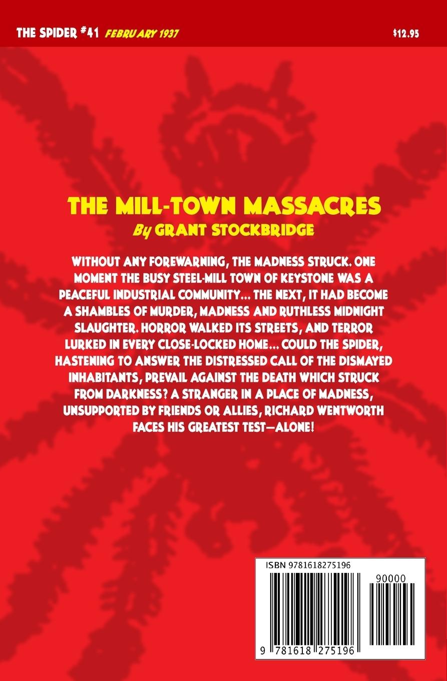 Rückseitencover The Spider #41: The Mill-Town Massacres