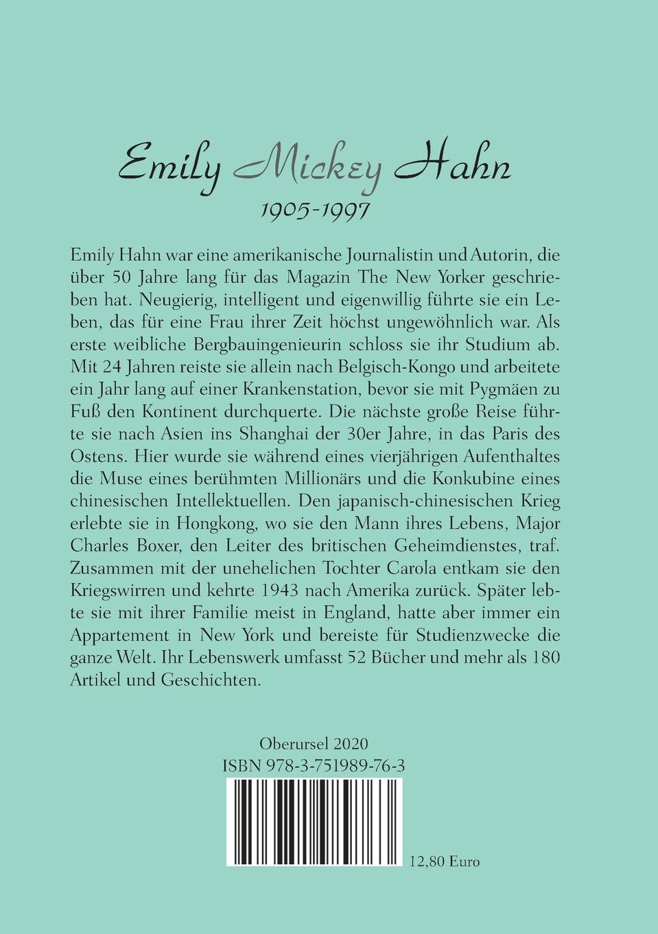 Rückseitencover Emily "Mickey" Hahn