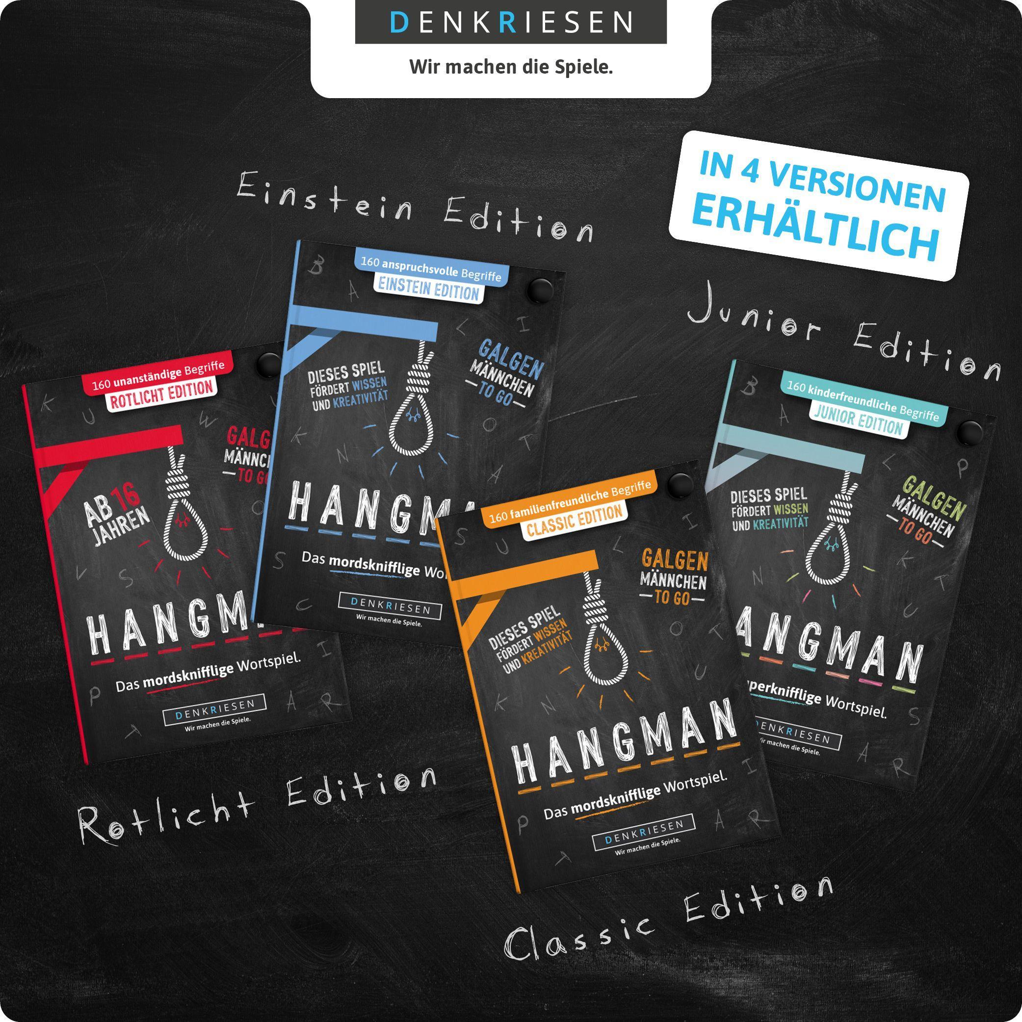 Beispielinhalt (Bild) HANGMAN - JUNIOR EDITION - "Galgenmännchen TO GO"