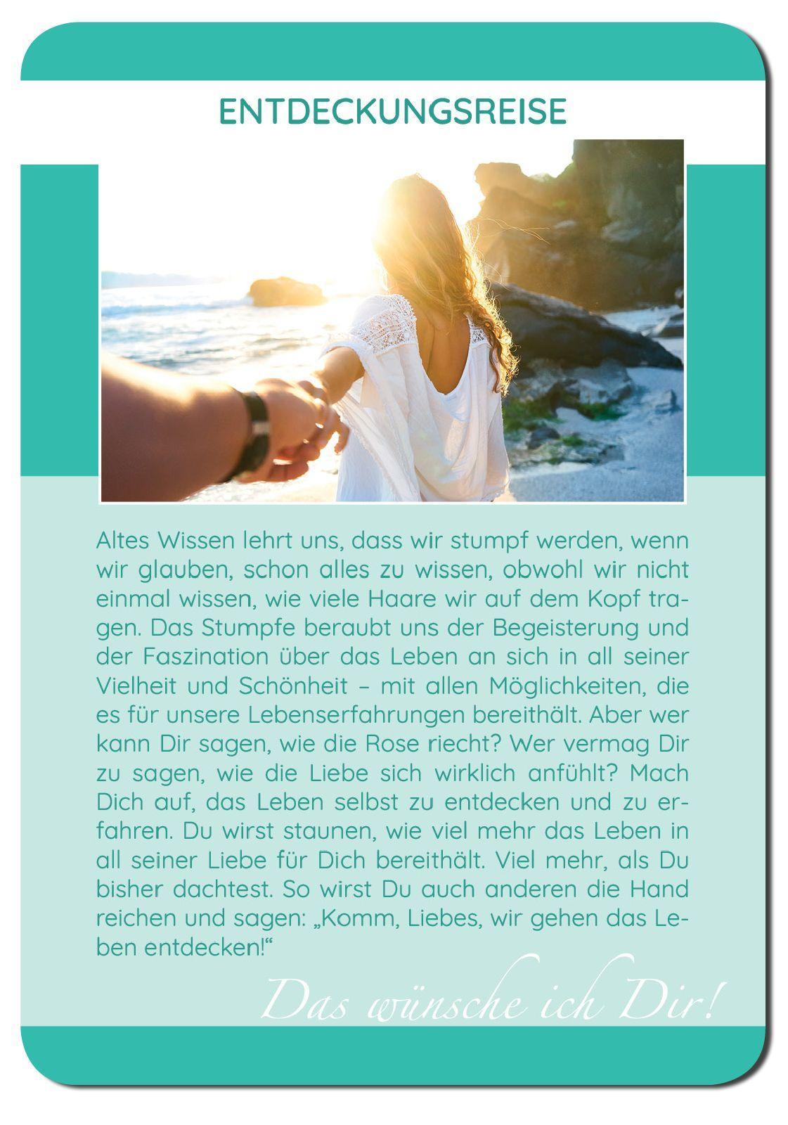 Beispielinhalt (Bild) 62 Gute Wünsche Karten | Das wünsche ich Dir | Achtsamkeitskarten | Orakelkarten | Impulskarten | Geschenkidee