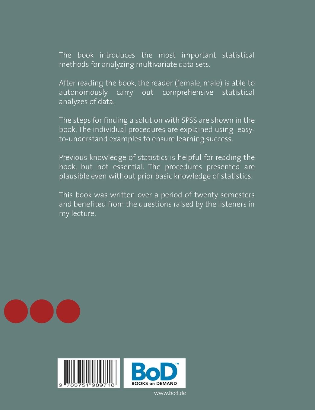 Rückseitencover Analysis of Multivariate Data with SPSS
