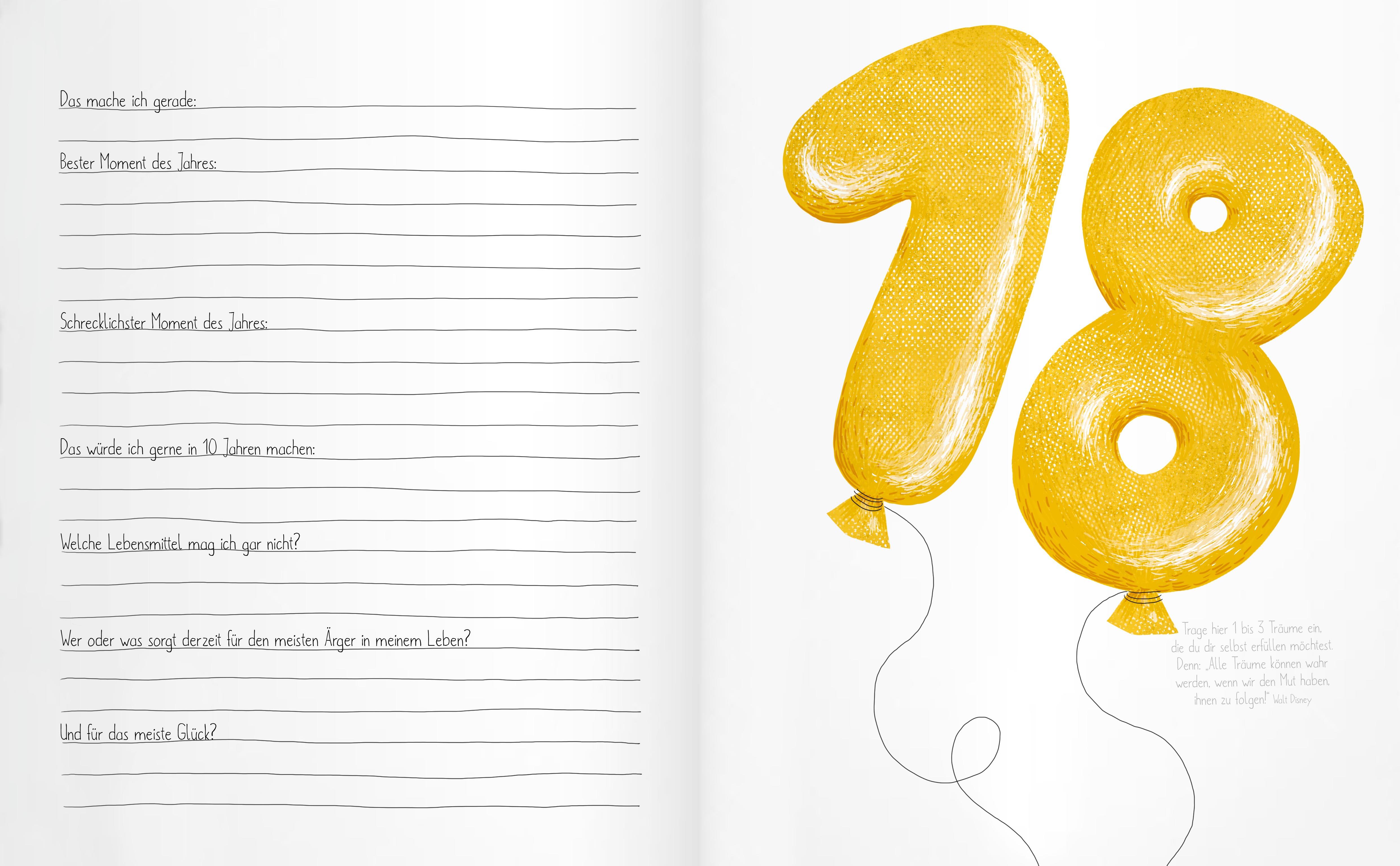 Beispielinhalt (Bild) Hipp, hipp, hurra! MEIN GEBURTSTAGSBUCH