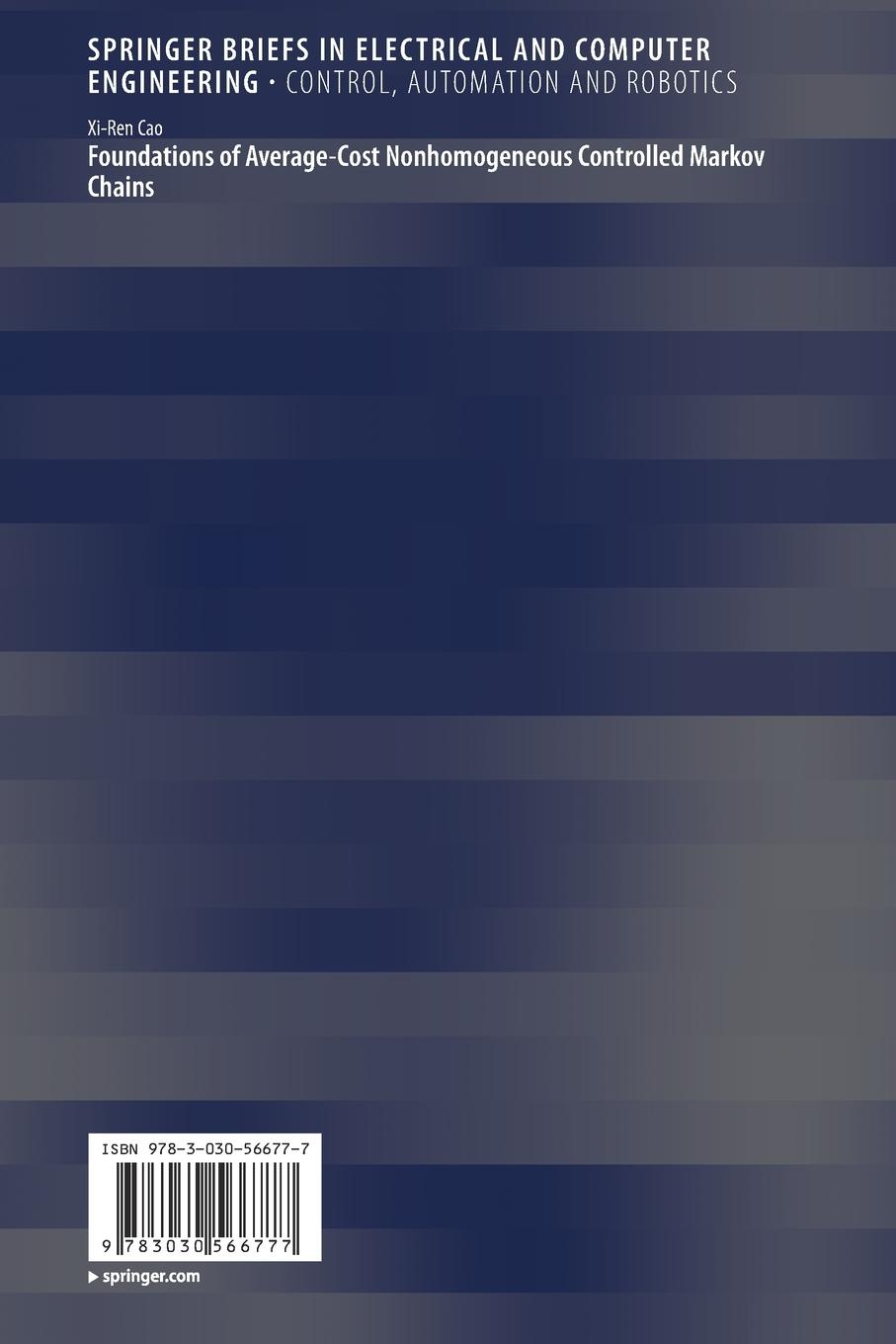 Rückseitencover Foundations of Average-Cost Nonhomogeneous Controlled Markov Chains