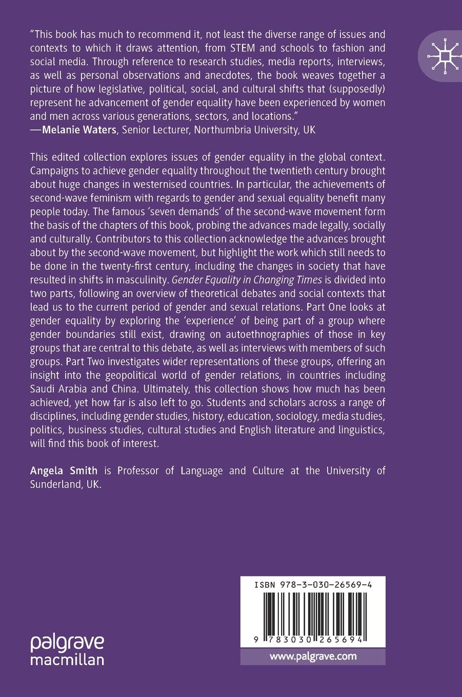 Rückseitencover Gender Equality in Changing Times