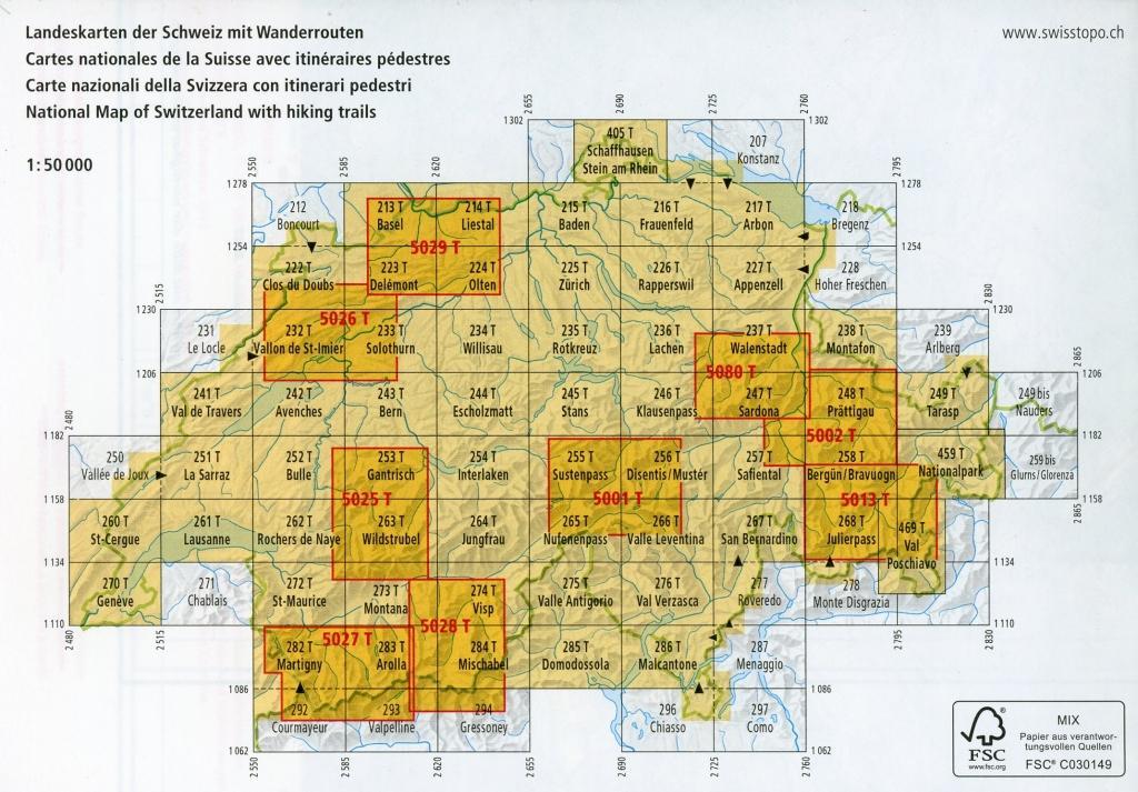 Beispielinhalt (Bild) Swisstopo 1 : 50 000 Nufenenpass