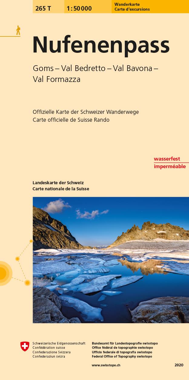 Vorderes Coverbild Swisstopo 1 : 50 000 Nufenenpass