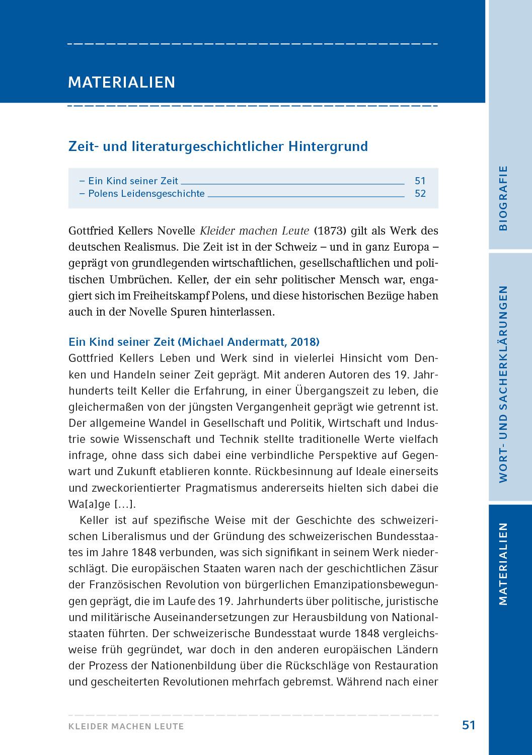 Beispielinhalt (Bild) Kleider machen Leute