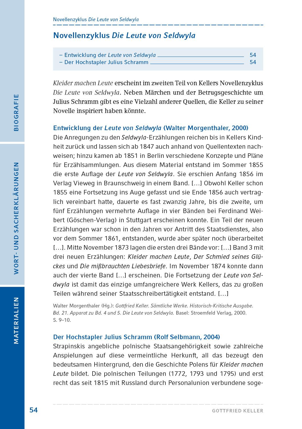 Beispielinhalt (Bild) Kleider machen Leute