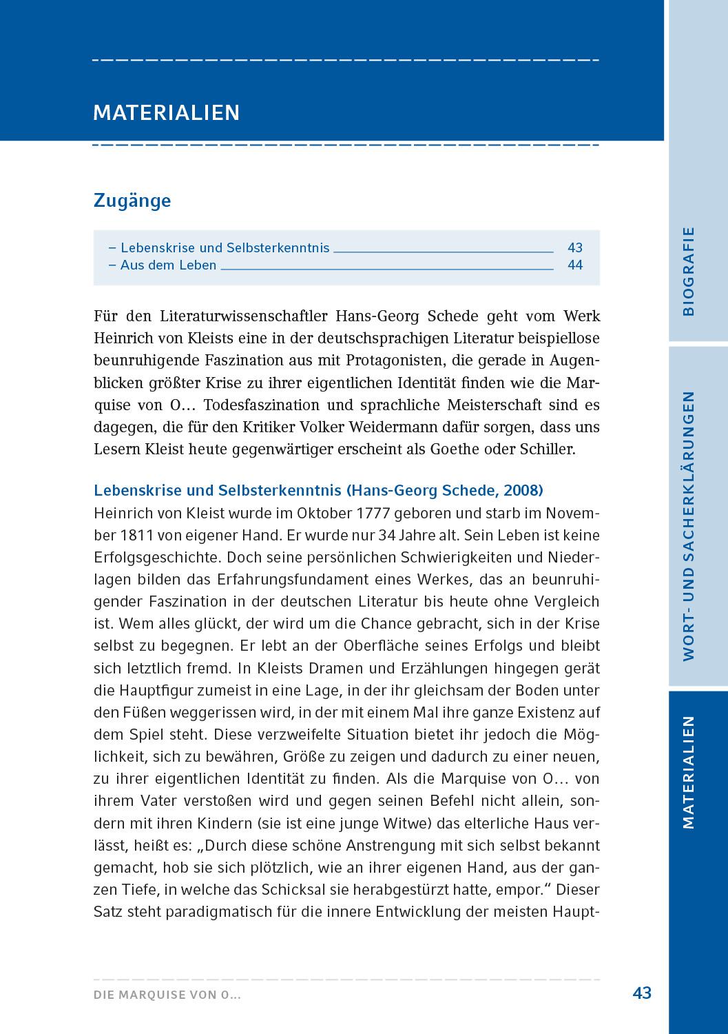 Beispielinhalt (Bild) Die Marquise von O...